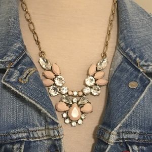 J. Crew Crystal Feather Necklace